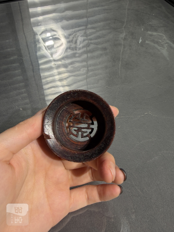 清康熙青花博古瑞兽纹小罐（带木盖） - 图12